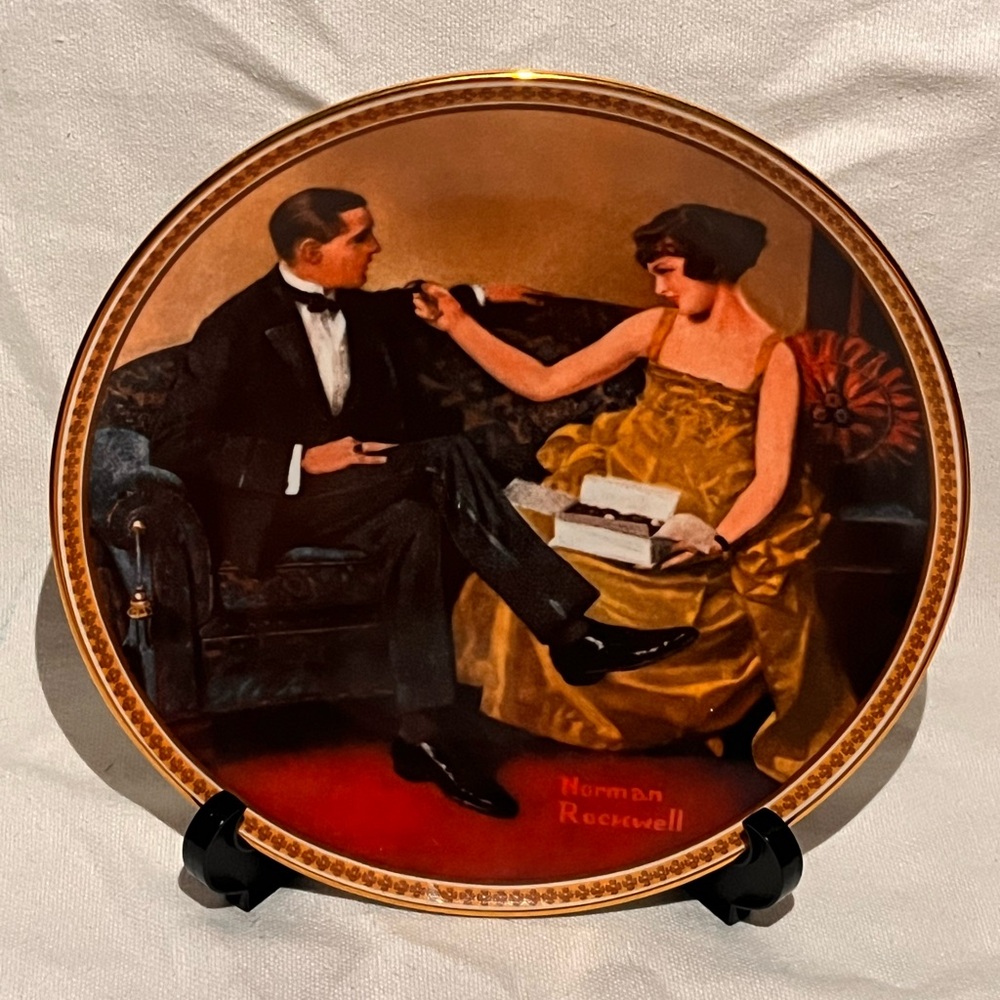 Knowles Collector's Plate flirting in the parlor plate number #1027 B